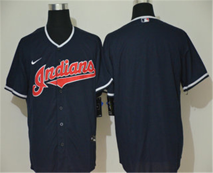 2020 Cleveland Indians Blank Navy Blue Stitched MLB Cool Base Nike Jersey