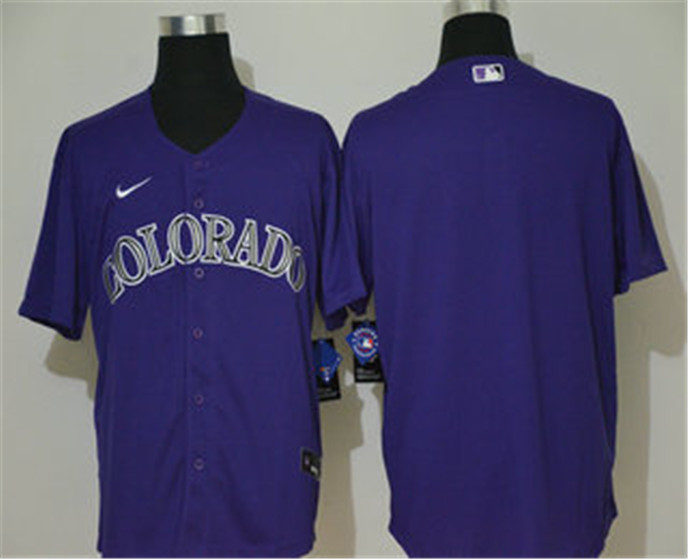 2020 Colorado Rockies Blank Purple Stitched MLB Cool Base Nike Jersey