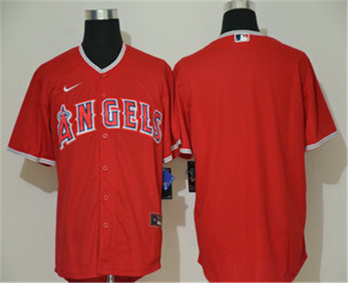 2020 Los Angeles Angels Blank Red Stitched MLB Cool Base Nike Jersey