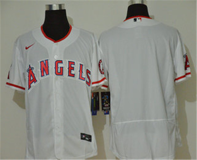 2020 Los Angeles Angels Blank White Stitched MLB Flex Base Nike Jersey