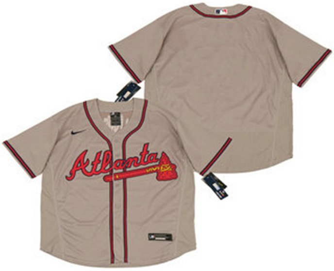 2020 Atlanta Braves Blank Gray Stitched MLB Flex Base Nike Jersey