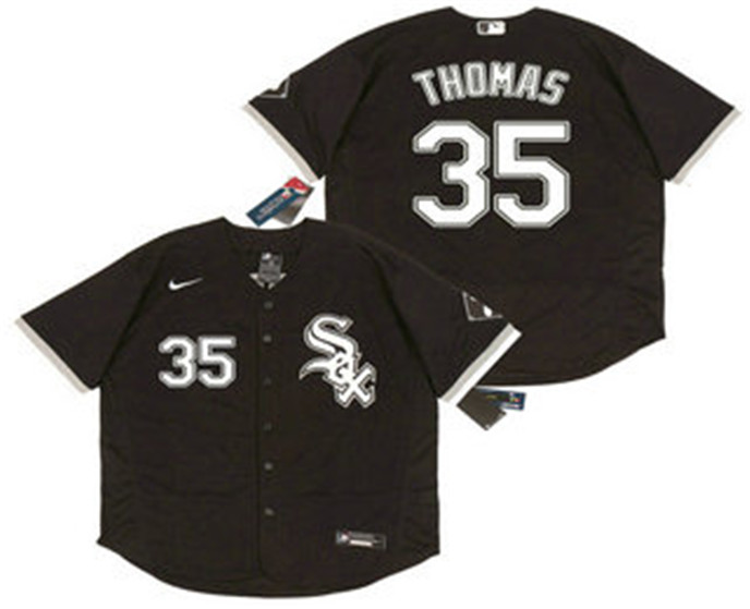 2020 Chicago White Sox #35 Frank Thomas Black Stitched MLB Flex Base Nike Jersey