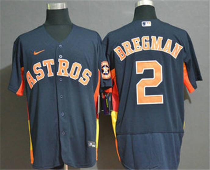 2020 Houston Astros #2 Alex Bregman Navy Blue Stitched MLB Flex Base Nike Jersey