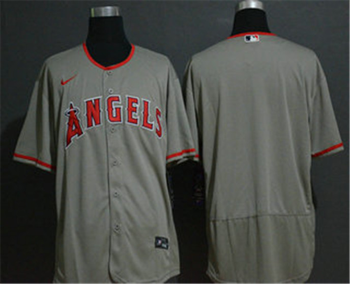2020 Los Angeles Angels Blank Gray Stitched MLB Flex Base Nike Jersey
