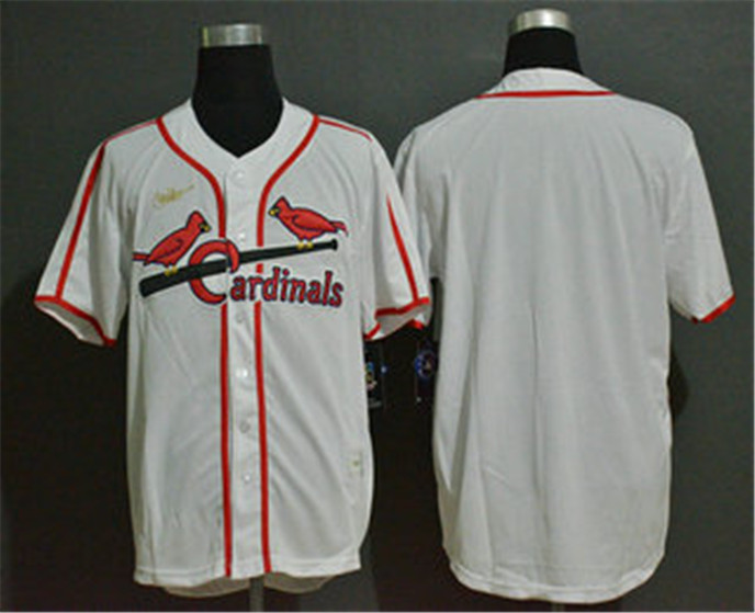 2020 St. Louis Cardinals Blank White Throwback Cooperstown Stitched MLB Cool Base Nike Jersey