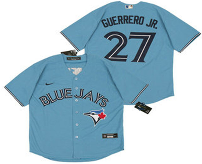 2020 Toronto Blue Jays #27 Vladimir Guerrero Jr. Light Blue Stitched MLB Cool Base Nike Jersey