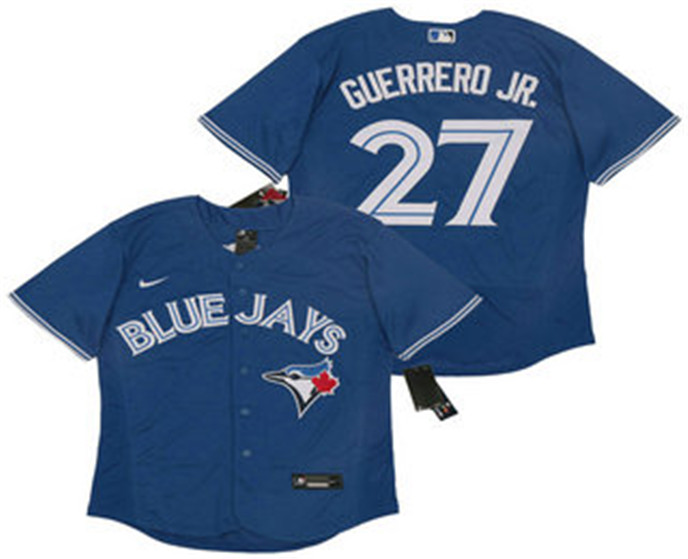 2020 Toronto Blue Jays #27 Vladimir Guerrero Jr. Blue Stitched MLB Flex Base Nike Jersey