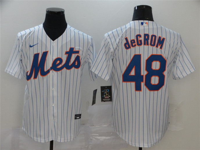 2020 New York Mets #48 Jacob deGrom White Stitched MLB Cool Base Nike Jersey