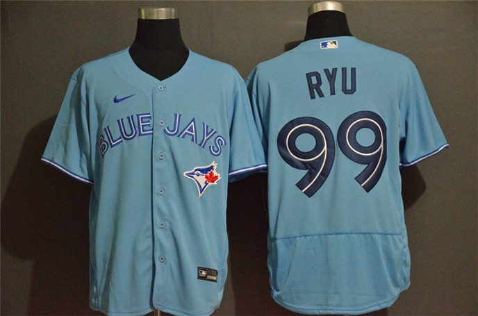 2020 Toronto Blue Jays #99 Hyun-Jin Ryu Blue Stitched MLB Flex Base Nike Jersey