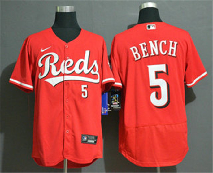 2020 Cincinnati Reds #5 Johnny Bench Red Stitched MLB Flex Base Nike Jersey
