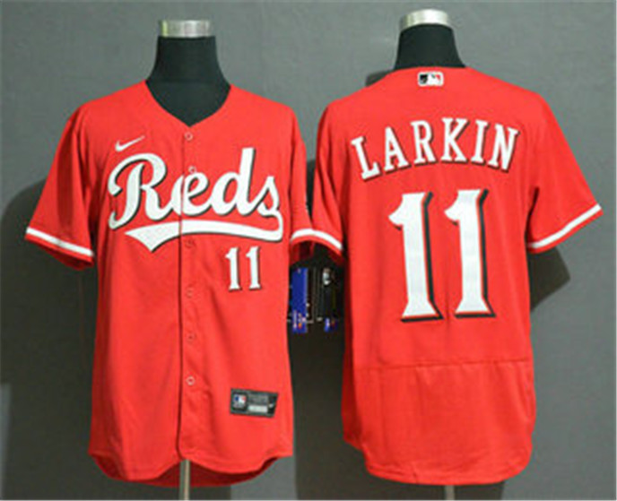 2020 Cincinnati Reds #11 Barry Larkin Red Stitched MLB Flex Base Nike Jersey