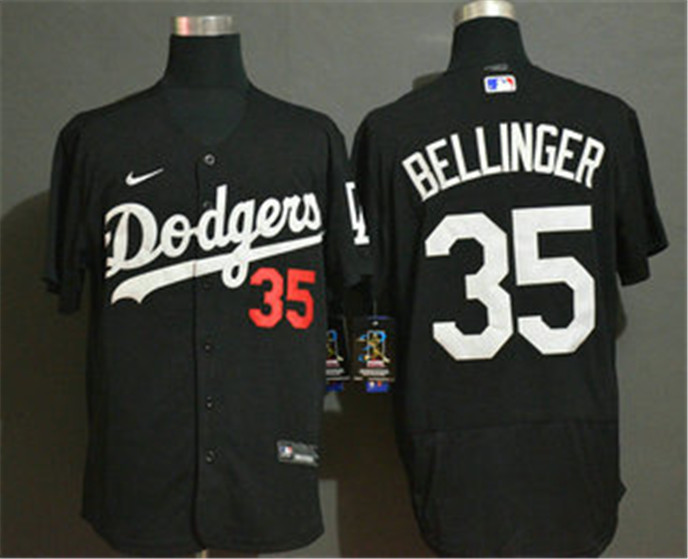2020 Los Angeles Dodgers #35 Cody Bellinger Black Stitched MLB Flex Base Nike Jersey