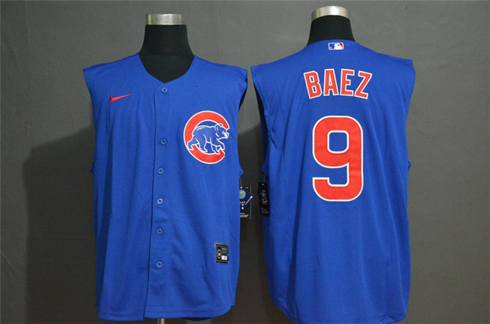 2020 Chicago Cubs #9 Javier Baez Blue Cool and Refreshing Sleeveless Fan Stitched MLB Nike Jersey