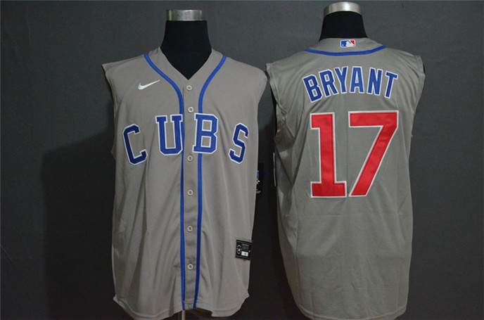 2020 Chicago Cubs #17 Kris Bryant Grey Cool and Refreshing Sleeveless Fan Stitched MLB Nike Jersey