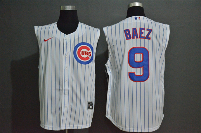 2020 Chicago Cubs #9 Javier Baez White Cool and Refreshing Sleeveless Fan Stitched MLB Nike Jersey