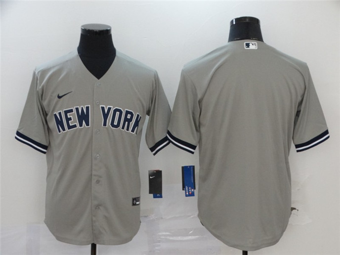 2020 New York Yankees Blank Gray Stitched MLB Cool Base Nike Jersey