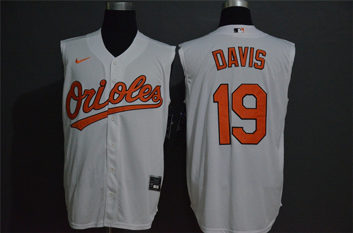 2020 Baltimore Orioles #19 Chris Davis White Cool and Refreshing Sleeveless Fan Stitched MLB Nike Je