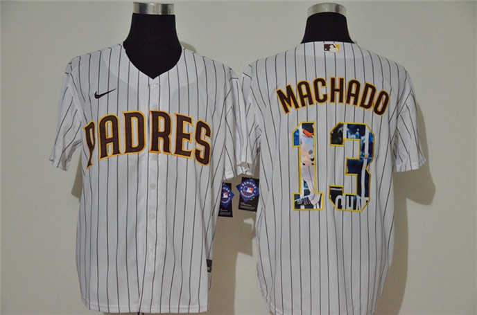 2020 San Diego Padres #13 Manny Machado White Unforgettable Moment Stitched Fashion MLB Cool Base Ni