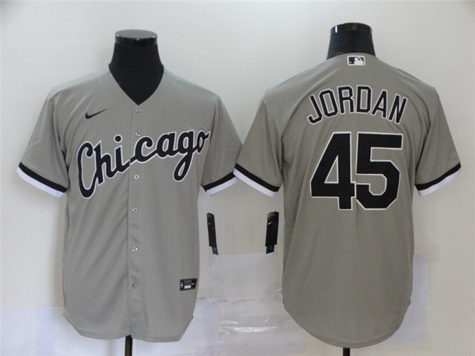 2020 Chicago White Sox #45 Michael Jordan Grey Stitched MLB Cool Base Nike Jersey