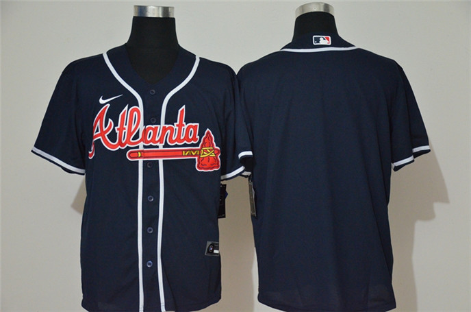 2020 Atlanta Braves Blank Navy Blue Stitched MLB Cool Base Nike Jersey