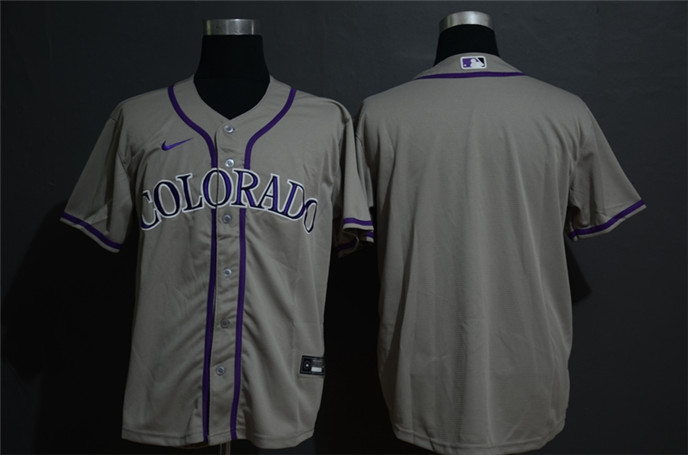 2020 Colorado Rockies Blank Gray Stitched MLB Cool Base Nike Jersey