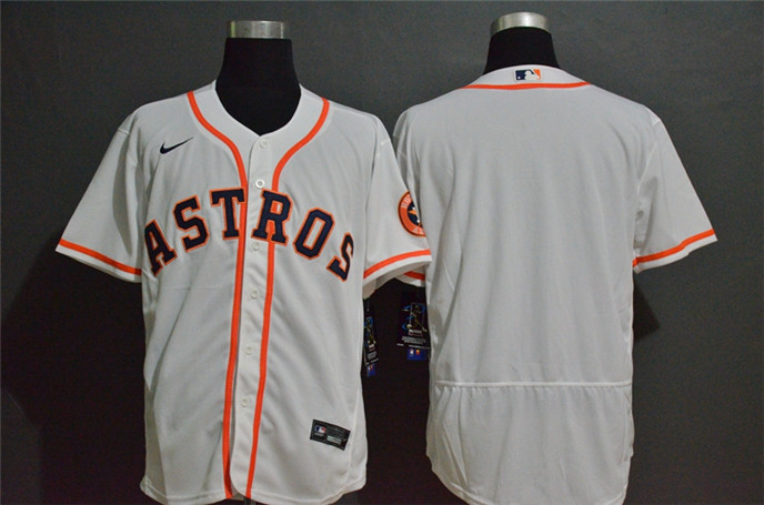 2020 Houston Astros Blank White Stitched MLB Flex Base Nike Jersey