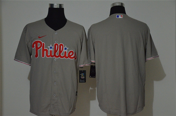 2020 Philadelphia Phillies Blank Gray Stitched MLB Cool Base Nike Jersey