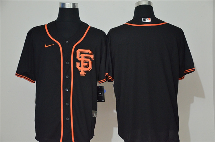 2020 San Francisco Giants Blank Black Stitched MLB Cool Base Nike Jersey - Click Image to Close
