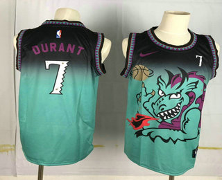 2020 Men's Brooklyn Nets #7 Kevin Durant Green Dragon Nike Swingman Stitched NBA Jersey