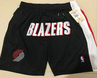 2020 Men's Portland Trail Blazers Black Just Don Shorts Swingman Shorts