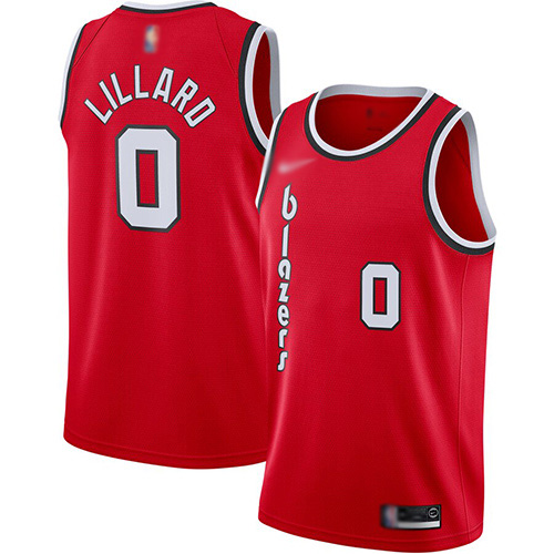 2020 Blazers #0 Damian Lillard Red Basketball Swingman Hardwood Classics Jersey