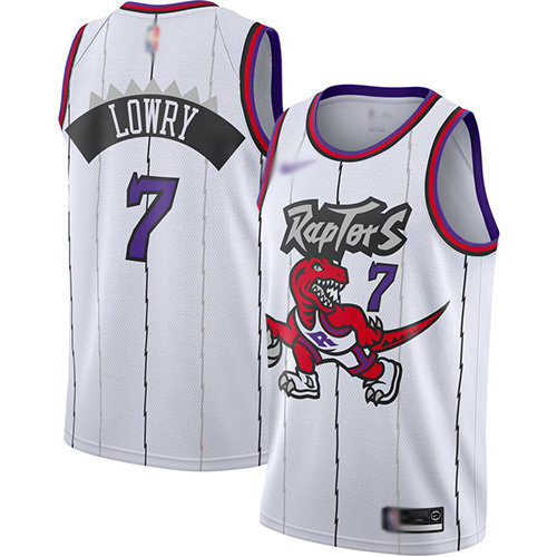 2020 Raptors #7 Kyle Lowry White Basketball Swingman Hardwood Classics Jersey