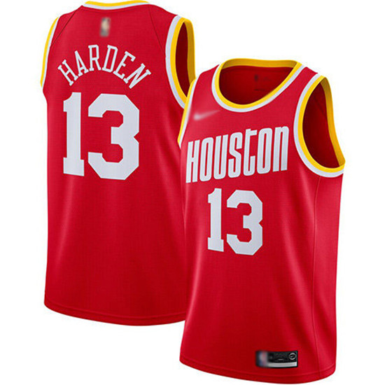 2020 Rockets #13 James Harden Red Basketball Swingman Hardwood Classics Jersey