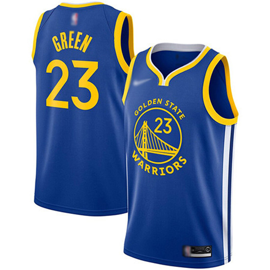 2020 Warriors #23 Draymond Green Blue Basketball Swingman Icon Edition 2019-Jersey