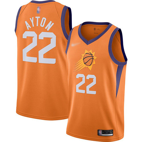 2020 Suns #22 Deandre Ayton Orange Basketball Swingman Statement Edition 2019-Jersey