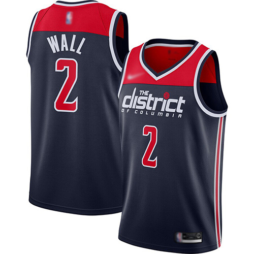 2020 Wizards #2 John Wall Navy Blue Basketball Swingman Statement Edition 2019-Jersey