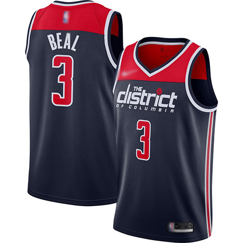 2020 Wizards #3 Bradley Beal Navy Blue Basketball Swingman Statement Edition 2019-Jersey