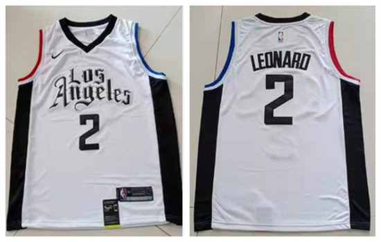 2020 Clippers 2 Kawhi Leonard White City Edition Nike Swingman Jersey