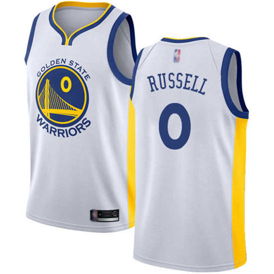 2020 Warriors #0 D'Angelo Russell White Basketball Swingman Association Edition Jersey