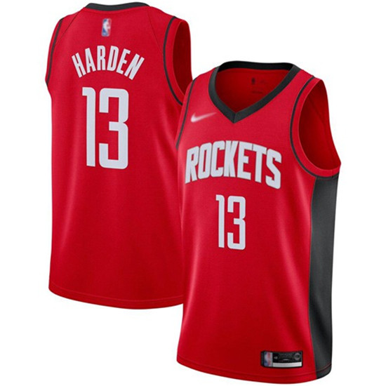 2020 Rockets #13 James Harden Red Basketball Swingman Icon Edition 2019-Jersey