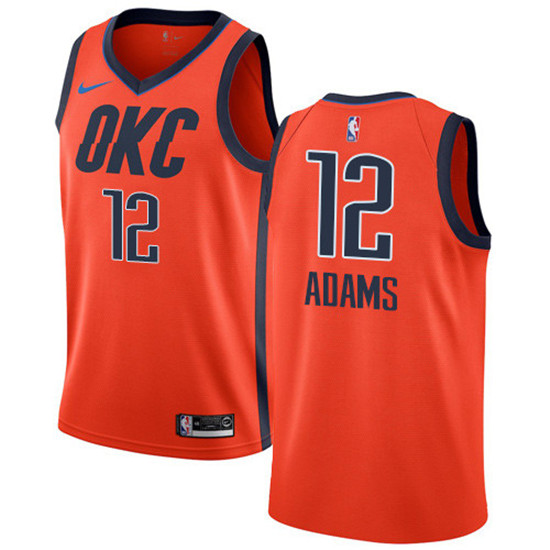 2020 Nike Thunder #12 Steven Adams Orange NBA Swingman Earned Edition Jersey