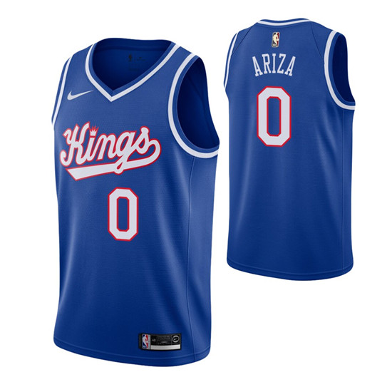 2020 Men's Sacramento Kings #0 Trevor Ariza Blue 2019-20 Hardwood Classics Jersey