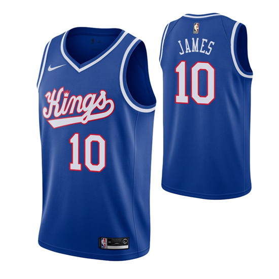 2020 Men's Sacramento Kings #10 Justin James Blue 2019-20 Hardwood Classics Jersey