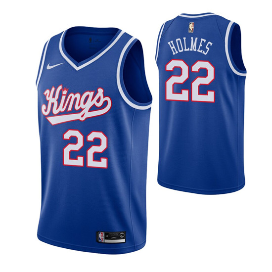 2020 Men's Sacramento Kings #22 Richaun Holmes Blue 2019-20 Hardwood Classics Jersey