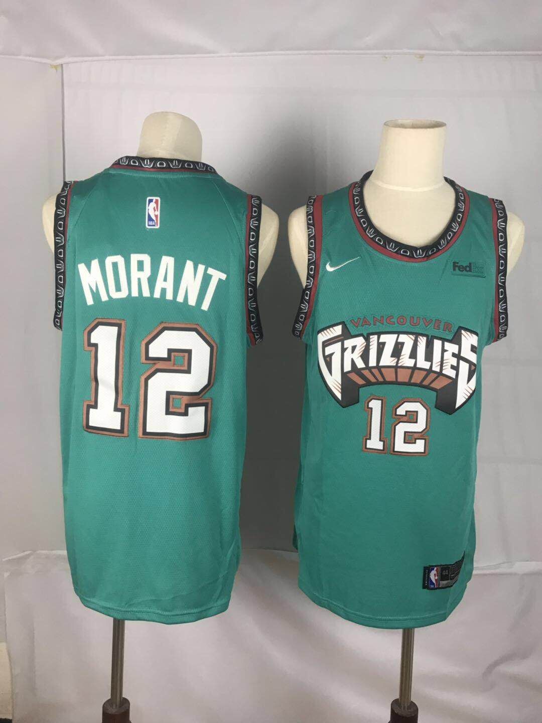 2020 Grizzlies 12 Ja Morant Green Nike Throwback Swingman Jersey