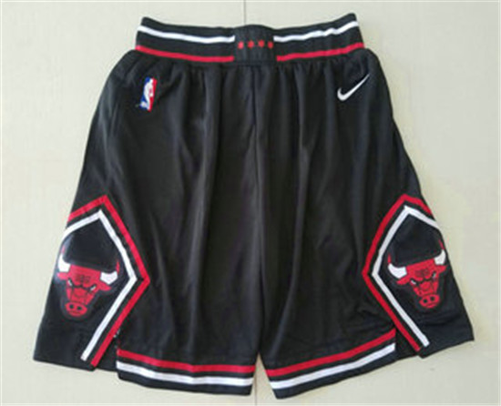 2020 Men's Chicago Bulls Black 2019 Nike Swingman Stitched NBA Shorts