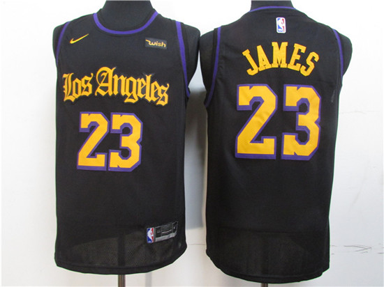 2020 Los Angeles Lakers #23 LeBron James Black Latin Nights NBA Swingman Jersey