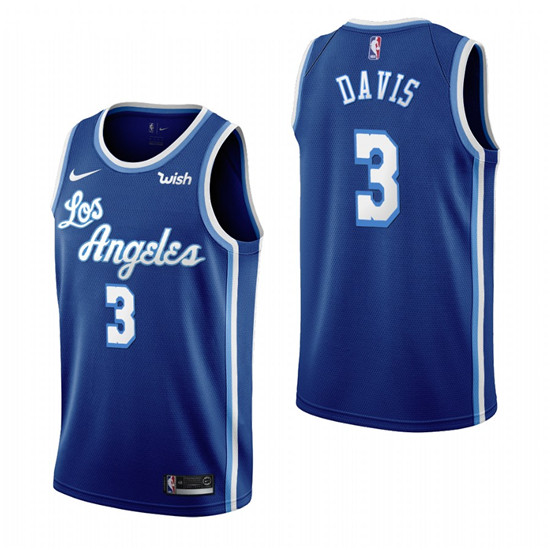 2020 Los Angeles Lakers #3 Anthony Davis Blue 2019-20 Classic Edition Stitched NBA Jersey