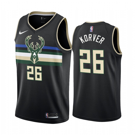 2020 Nike Bucks #26 Kyle Korver Black 2019-20 Statement Edition NBA Jersey