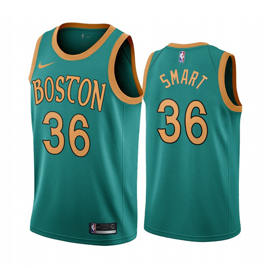 2020 Nike Celtics #36 Marcus Smart Green 2019-20 City Edition NBA Jersey